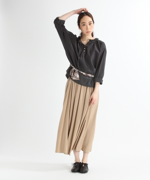 studio CLIP（スタディオクリップ）の「【新色追加】細幅マルチスカーフ（ストール/ショール・レディース・キャメル/ネイビー/アイボリー/ブラック/その他1/マスタード・FREE）」の17枚目の写真