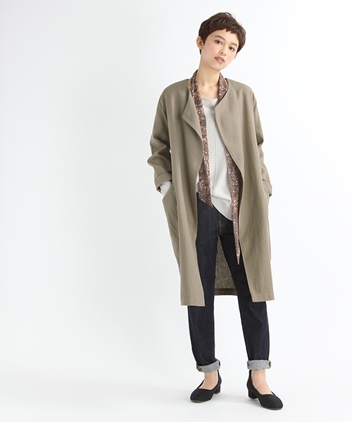 studio CLIP（スタディオクリップ）の「【新色追加】細幅マルチスカーフ（ストール/ショール・レディース・キャメル/ネイビー/アイボリー/ブラック/その他1/マスタード・FREE）」の18枚目の写真