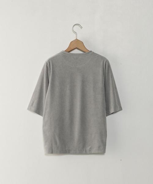 Steven Alan（スティーブンアラン）の「＜Steven Alan＞VELOUR CREW NECK CUT SEW/ｶｯﾄｿｰ（Tシャツ/カットソー・レディース・オフホワイト/ライトグレー/オレンジ系その他・FREE）」の9枚目の写真
