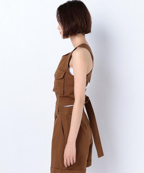 Another Edition(アナザーエディション)の「CHINO 2ポケットベルトVEST ◆(ベスト・レディース・ブラウン/ネイビー・FREE)」の11枚目の写真