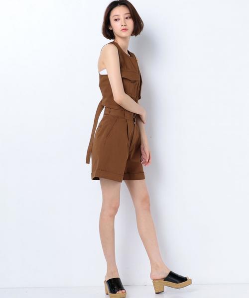 Another Edition(アナザーエディション)の「CHINO 2ポケットベルトVEST ◆(ベスト・レディース・ブラウン/ネイビー・FREE)」の6枚目の写真