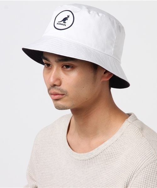 KANGOL（カンゴール）の「【KANGOL】SMU COTTON BUCKET / 【カンゴール】コットン バケット（ハット・メンズ・ホワイト/ブラック/ネイビー/レッド・LARGE）」の2枚目の写真