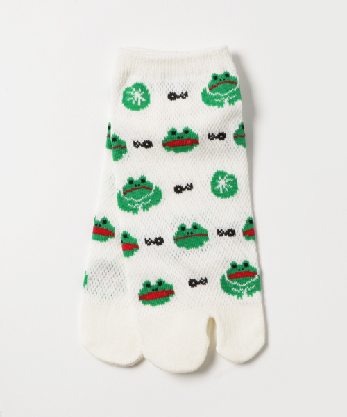 カヤ（カヤ）の「【カヤ】“涼しさ、さらり” 鹿の子編み足袋くつ下 短丈23～25cm（ソックス/靴下・レディース・ホワイト×ピンク/ダークブルー/ブラック×レッド/ホワイト×グリーン/ライトブルー・FREE）」の16枚目の写真