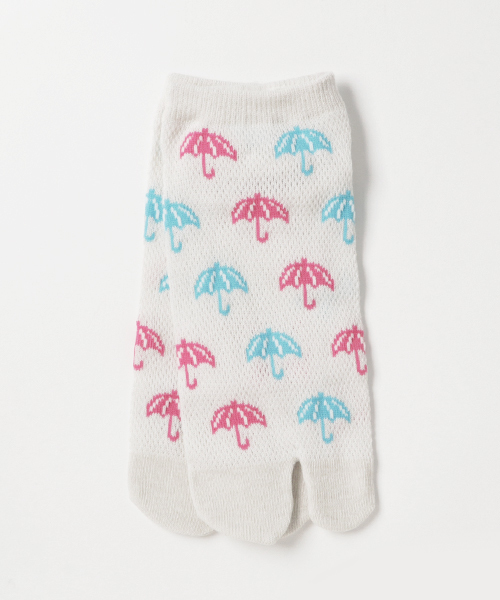 カヤ（カヤ）の「【カヤ】“涼しさ、さらり” 鹿の子編み足袋くつ下 短丈23～25cm（ソックス/靴下・レディース・ホワイト×ピンク/ダークブルー/ブラック×レッド/ホワイト×グリーン/ライトブルー・FREE）」の6枚目の写真