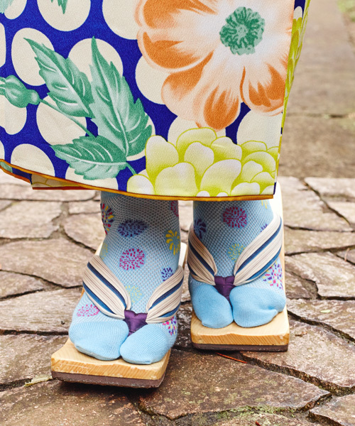 カヤ（カヤ）の「【カヤ】“涼しさ、さらり” 鹿の子編み足袋くつ下 短丈23～25cm（ソックス/靴下・レディース・ホワイト×ピンク/ダークブルー/ブラック×レッド/ホワイト×グリーン/ライトブルー・FREE）」の9枚目の写真