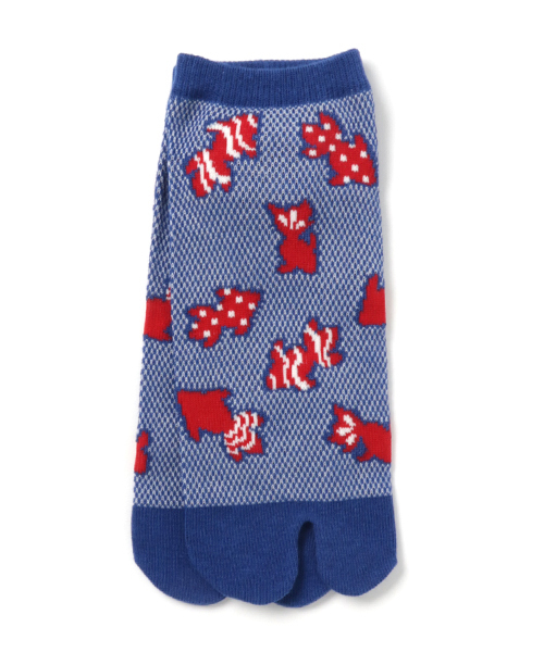 カヤ（カヤ）の「【カヤ】“涼しさ、さらり” 鹿の子編み足袋くつ下 短丈23～25cm（ソックス/靴下・レディース・ホワイト×ピンク/ダークブルー/ブラック×レッド/ホワイト×グリーン/ライトブルー・FREE）」の10枚目の写真