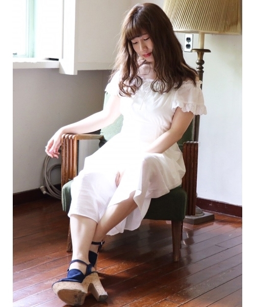 dazzlin（ダズリン）の「コットンビスチェロンパース（つなぎ/オールインワン・レディース・パープル/ブラウン/オフホワイト・FREE）」の8枚目の写真