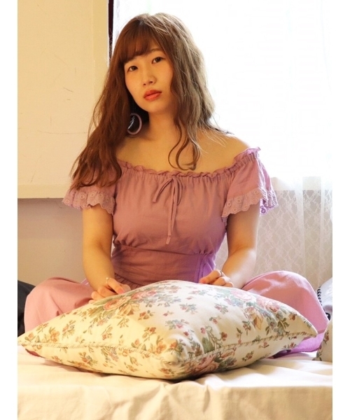 dazzlin（ダズリン）の「コットンビスチェロンパース（つなぎ/オールインワン・レディース・パープル/ブラウン/オフホワイト・FREE）」の15枚目の写真