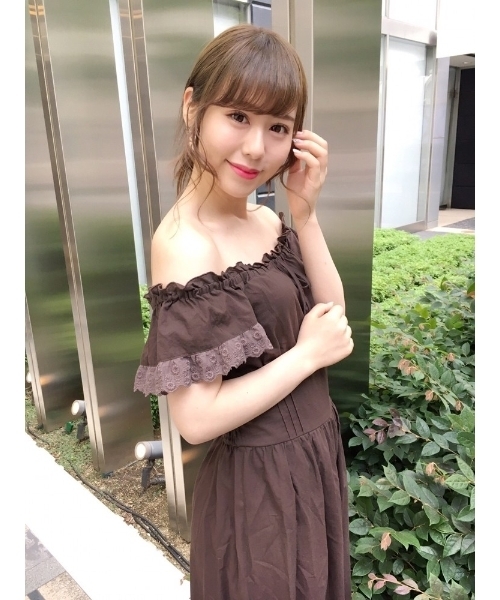 dazzlin（ダズリン）の「コットンビスチェロンパース（つなぎ/オールインワン・レディース・パープル/ブラウン/オフホワイト・FREE）」の18枚目の写真