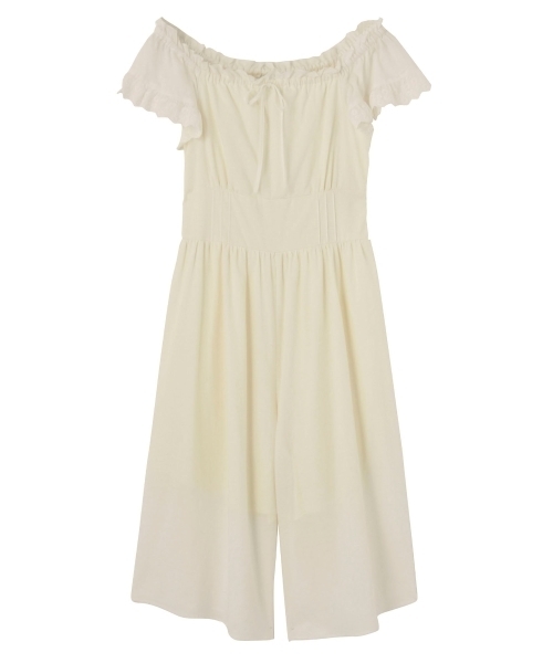 dazzlin（ダズリン）の「コットンビスチェロンパース（つなぎ/オールインワン・レディース・パープル/ブラウン/オフホワイト・FREE）」の19枚目の写真