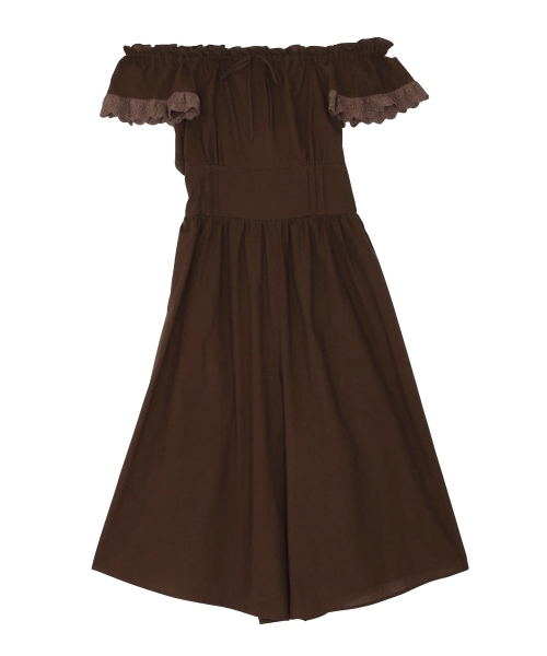 dazzlin（ダズリン）の「コットンビスチェロンパース（つなぎ/オールインワン・レディース・パープル/ブラウン/オフホワイト・FREE）」の21枚目の写真