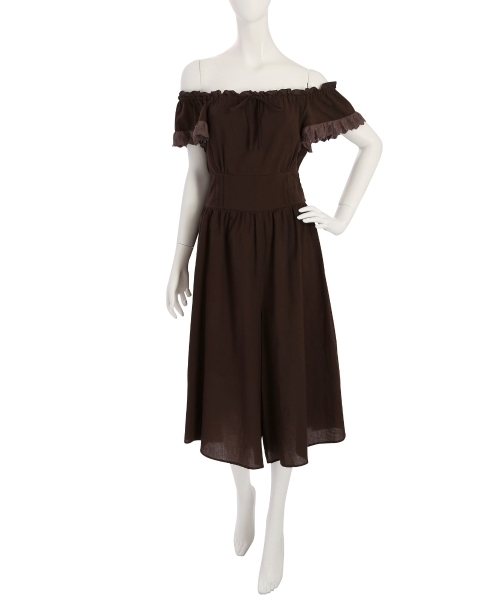 dazzlin（ダズリン）の「コットンビスチェロンパース（つなぎ/オールインワン・レディース・パープル/ブラウン/オフホワイト・FREE）」の22枚目の写真