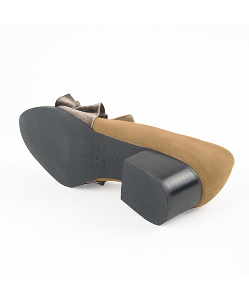 ORiental TRaffic（オリエンタルトラフィック）の「SPECIAL PRICE★ベロアフリルシューズ★7313（パンプス・レディース・パープル/ベージュ/ブラック・39/43/35/36/37/33/42/34/40/41/38）」の6枚目の写真