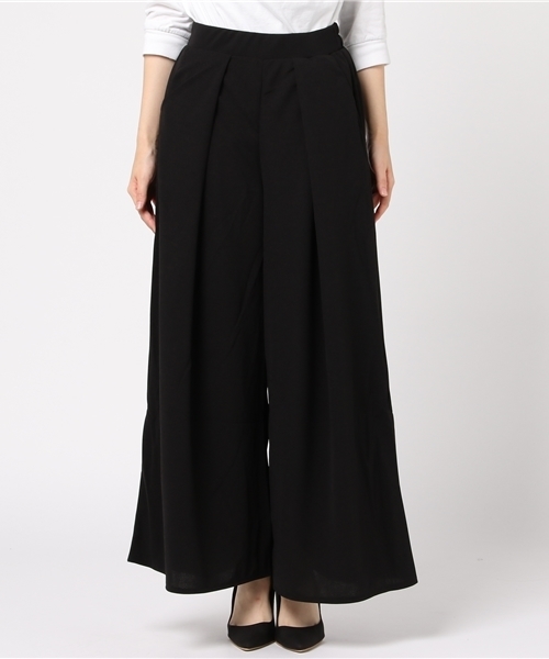 Re:EDIT(リエディ)の「薄手ポンチフロントタックワイドパンツ(その他パンツ・レディース・ブラック/ブラウン/レッド/ブルーグリーン/パープル/ネイビー/グリーン・MEDIUM/LARGE)」の8枚目の写真