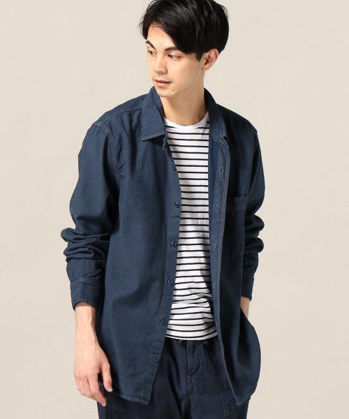 SAVE KHAKI UNITED(セーブカーキユナイテッド)の「HOMEWORK Denim Overshirt #(シャツ/ブラウス・メンズ・ダークブルー・LARGE/MEDIUM/SMALL/X-SMALL)」の9枚目の写真
