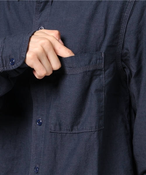 SAVE KHAKI UNITED(セーブカーキユナイテッド)の「HOMEWORK Denim Overshirt #(シャツ/ブラウス・メンズ・ダークブルー・LARGE/MEDIUM/SMALL/X-SMALL)」の7枚目の写真