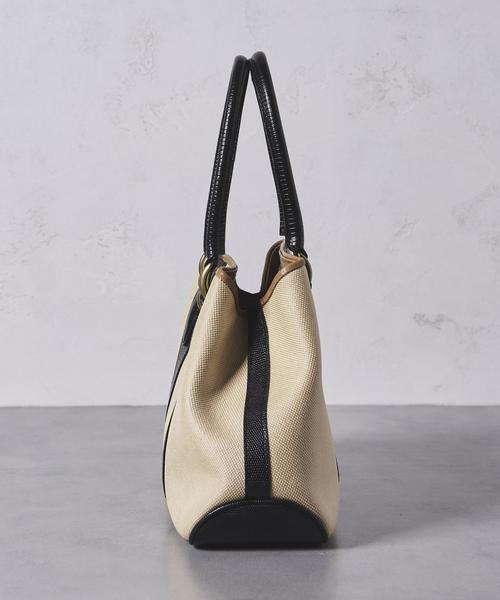 TOFF&LOADSTONE（トフアンドロードストーン）の「＜TOFF&LOADSTONE（トフアンドロードストーン）＞ 4261 キャンバス バッグ（トートバッグ・レディース・ブラック/グレー・FREE）」の4枚目の写真