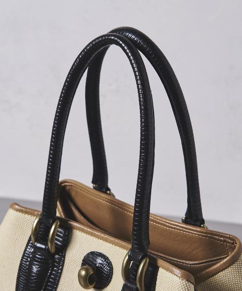 TOFF&LOADSTONE（トフアンドロードストーン）の「＜TOFF&LOADSTONE（トフアンドロードストーン）＞ 4261 キャンバス バッグ（トートバッグ・レディース・ブラック/グレー・FREE）」の6枚目の写真