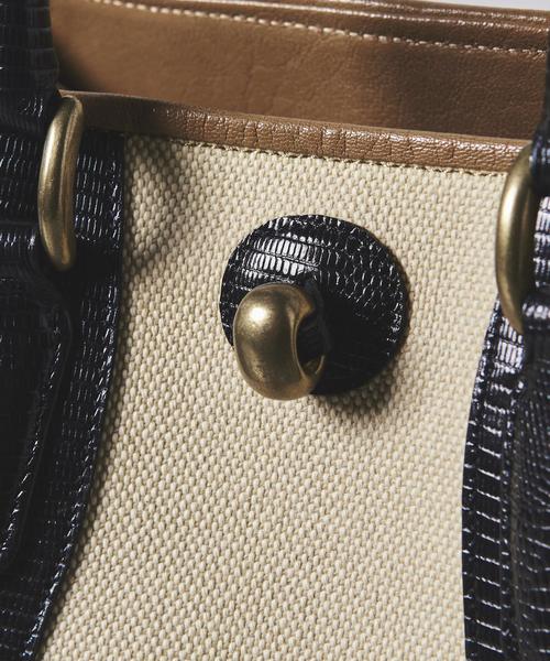 TOFF&LOADSTONE（トフアンドロードストーン）の「＜TOFF&LOADSTONE（トフアンドロードストーン）＞ 4261 キャンバス バッグ（トートバッグ・レディース・ブラック/グレー・FREE）」の8枚目の写真