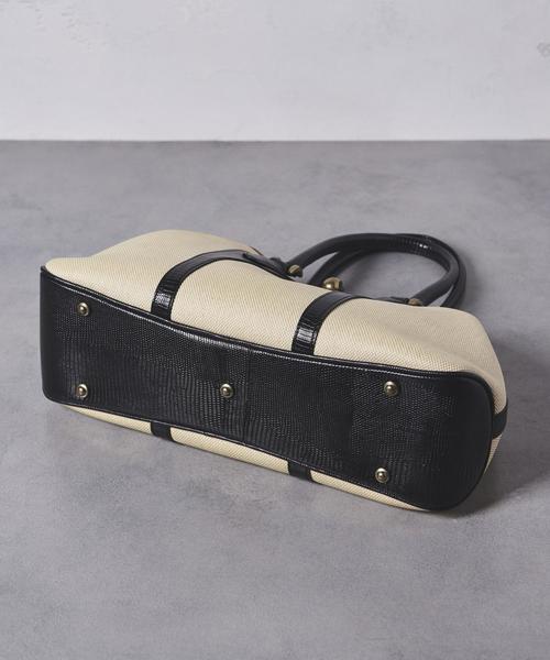 TOFF&LOADSTONE（トフアンドロードストーン）の「＜TOFF&LOADSTONE（トフアンドロードストーン）＞ 4261 キャンバス バッグ（トートバッグ・レディース・ブラック/グレー・FREE）」の10枚目の写真