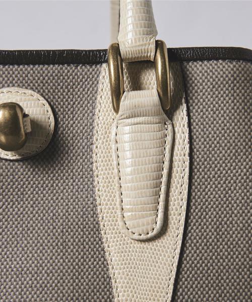 TOFF&LOADSTONE（トフアンドロードストーン）の「＜TOFF&LOADSTONE（トフアンドロードストーン）＞ 4261 キャンバス バッグ（トートバッグ・レディース・ブラック/グレー・FREE）」の13枚目の写真