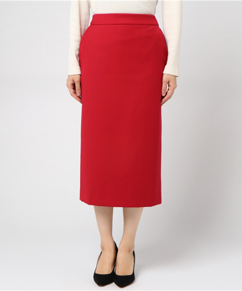 RIVE DROITE（リヴドロワ）の「ダブルクロスロングタイトスカート（スカート・レディース・ブラック/ベージュ/レッド・38/36）」の4枚目の写真