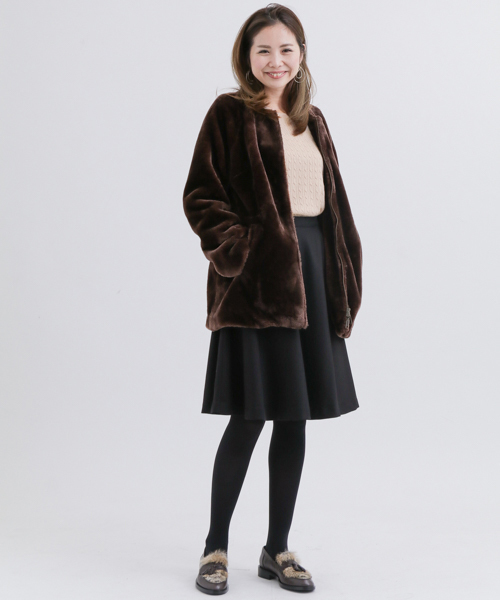 URBAN RESEARCH Sonny Label（アーバンリサーチサニーレーベル）の「ウォッシャブルウールケーブルプルオーバー（ニット/セーター・レディース・イエロー/オレンジ系その他/ブラック/ベージュ/グレー/オフホワイト・36/38）」の9枚目の写真