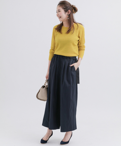 URBAN RESEARCH Sonny Label（アーバンリサーチサニーレーベル）の「ウォッシャブルウールケーブルプルオーバー（ニット/セーター・レディース・イエロー/オレンジ系その他/ブラック/ベージュ/グレー/オフホワイト・36/38）」の10枚目の写真