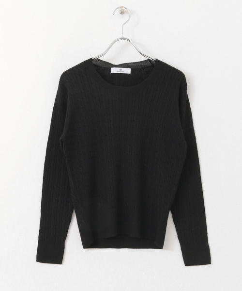 URBAN RESEARCH Sonny Label（アーバンリサーチサニーレーベル）の「ウォッシャブルウールケーブルプルオーバー（ニット/セーター・レディース・イエロー/オレンジ系その他/ブラック/ベージュ/グレー/オフホワイト・36/38）」の16枚目の写真