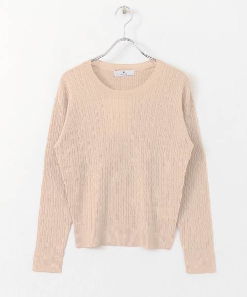 URBAN RESEARCH Sonny Label（アーバンリサーチサニーレーベル）の「ウォッシャブルウールケーブルプルオーバー（ニット/セーター・レディース・イエロー/オレンジ系その他/ブラック/ベージュ/グレー/オフホワイト・36/38）」の18枚目の写真