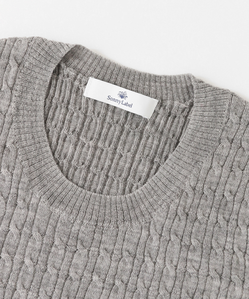 URBAN RESEARCH Sonny Label（アーバンリサーチサニーレーベル）の「ウォッシャブルウールケーブルプルオーバー（ニット/セーター・レディース・イエロー/オレンジ系その他/ブラック/ベージュ/グレー/オフホワイト・36/38）」の21枚目の写真