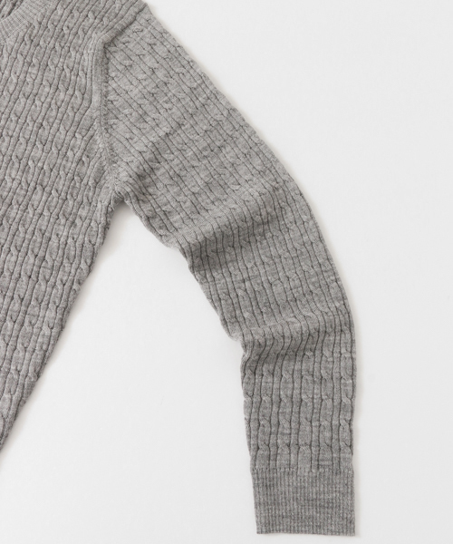 URBAN RESEARCH Sonny Label（アーバンリサーチサニーレーベル）の「ウォッシャブルウールケーブルプルオーバー（ニット/セーター・レディース・イエロー/オレンジ系その他/ブラック/ベージュ/グレー/オフホワイト・36/38）」の22枚目の写真