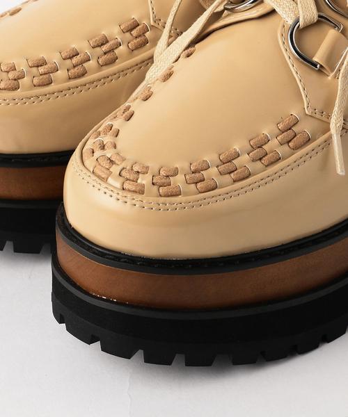 Another Edition（アナザーエディション）の「レースアップ厚底シューズ55（その他シューズ・レディース・ブラック/ベージュ・LARGE/SMALL/MEDIUM）」の9枚目の写真