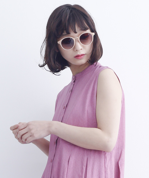 MERLOT（メルロー）の「メタルコンビボストンサングラス501-4372（サングラス・レディース・ブラック/パープル/ピンク/ブルー・FREE）」の4枚目の写真