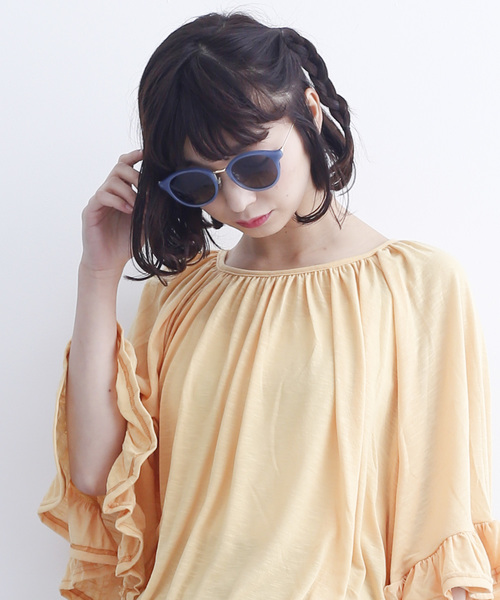 MERLOT（メルロー）の「メタルコンビボストンサングラス501-4372（サングラス・レディース・ブラック/パープル/ピンク/ブルー・FREE）」の14枚目の写真