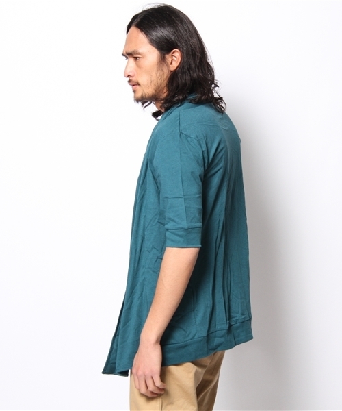 WEGO（ウィゴー）の「WEGO/ドレープロングカーディガン（5）（カーディガン/ボレロ・メンズ・ブラック/ダークグレー/ターコイズブルー/ワイン・MEDIUM/LARGE）」の6枚目の写真