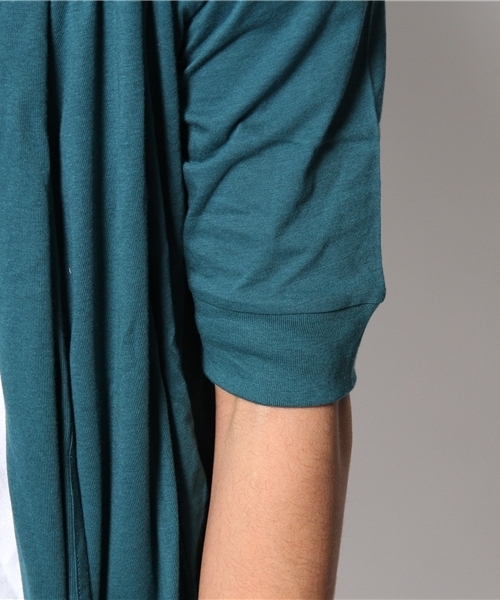 WEGO（ウィゴー）の「WEGO/ドレープロングカーディガン（5）（カーディガン/ボレロ・メンズ・ブラック/ダークグレー/ターコイズブルー/ワイン・MEDIUM/LARGE）」の9枚目の写真