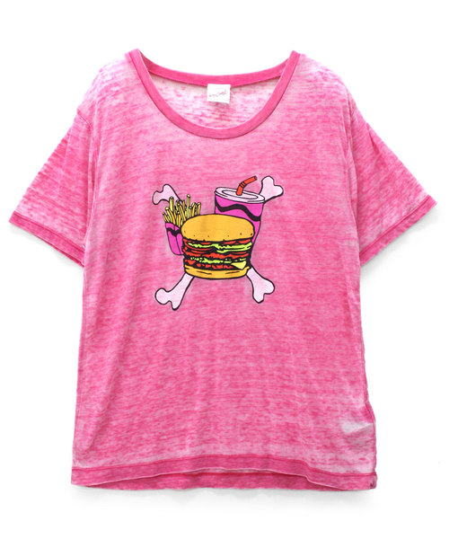 RNA（アールエヌエー）の「M0997 ボーンバーガーオパールウォッシュTシャツ（Tシャツ/カットソー・レディース・ホワイト/パープル/ピンク・MEDIUM）」の6枚目の写真