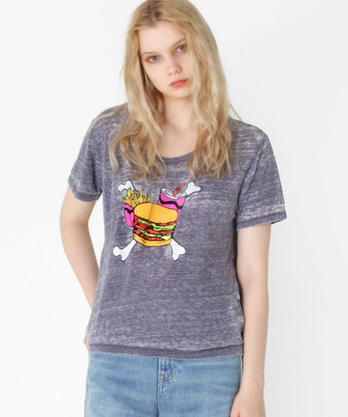 RNA（アールエヌエー）の「M0997 ボーンバーガーオパールウォッシュTシャツ（Tシャツ/カットソー・レディース・ホワイト/パープル/ピンク・MEDIUM）」の15枚目の写真