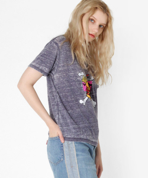 RNA（アールエヌエー）の「M0997 ボーンバーガーオパールウォッシュTシャツ（Tシャツ/カットソー・レディース・ホワイト/パープル/ピンク・MEDIUM）」の16枚目の写真