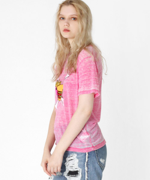 RNA（アールエヌエー）の「M0997 ボーンバーガーオパールウォッシュTシャツ（Tシャツ/カットソー・レディース・ホワイト/パープル/ピンク・MEDIUM）」の18枚目の写真