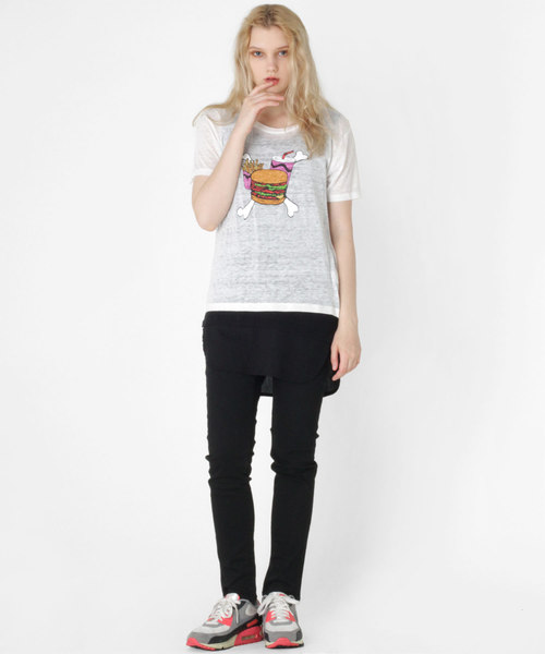 RNA（アールエヌエー）の「M0997 ボーンバーガーオパールウォッシュTシャツ（Tシャツ/カットソー・レディース・ホワイト/パープル/ピンク・MEDIUM）」の19枚目の写真