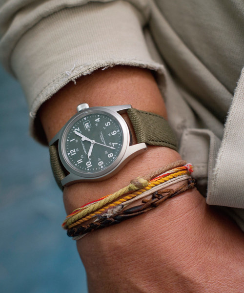 HAMILTON（ハミルトン）の「HAMILTON [ハミルトン] 腕時計 Khaki Field （カーキ フィールド）  メカニカル 機械式 38MM キャンバスベルト グリーン×グリーン（アナログ腕時計・メンズ・ダークグリーン・MEDIUM）」の12枚目の写真