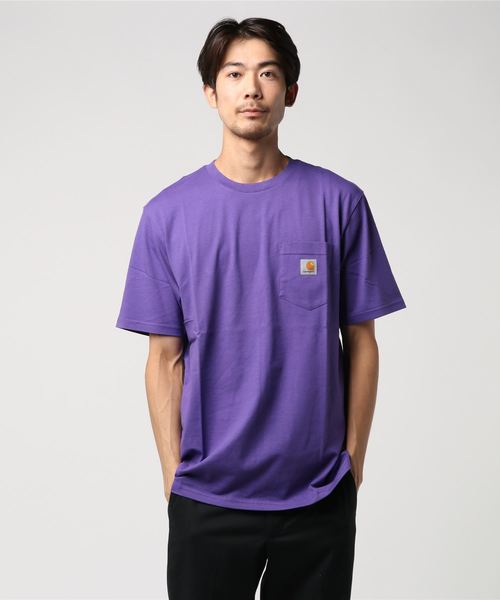 Carhartt WIP（カーハートダブリューアイピー）の「S/S POCKET T-SHIRT（Tシャツ/カットソー・メンズ・ヘザーグレー/ホワイト/カーキ/エメラルド/パープル/ブラック/ネイビー/バーガンディー/オレンジ/ブラウン・MEDIUM/LARGE/SMALL/X-LARGE/X-SMALL/XX-LARGE）」の8枚目の写真