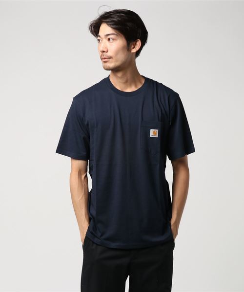 Carhartt WIP（カーハートダブリューアイピー）の「S/S POCKET T-SHIRT（Tシャツ/カットソー・メンズ・ヘザーグレー/ホワイト/カーキ/エメラルド/パープル/ブラック/ネイビー/バーガンディー/オレンジ/ブラウン・MEDIUM/LARGE/SMALL/X-LARGE/X-SMALL/XX-LARGE）」の7枚目の写真