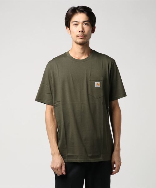 Carhartt WIP（カーハートダブリューアイピー）の「S/S POCKET T-SHIRT（Tシャツ/カットソー・メンズ・ヘザーグレー/ホワイト/カーキ/エメラルド/パープル/ブラック/ネイビー/バーガンディー/オレンジ/ブラウン・MEDIUM/LARGE/SMALL/X-LARGE/X-SMALL/XX-LARGE）」の5枚目の写真