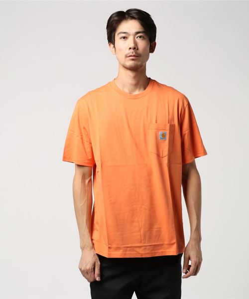 Carhartt WIP（カーハートダブリューアイピー）の「S/S POCKET T-SHIRT（Tシャツ/カットソー・メンズ・ヘザーグレー/ホワイト/カーキ/エメラルド/パープル/ブラック/ネイビー/バーガンディー/オレンジ/ブラウン・MEDIUM/LARGE/SMALL/X-LARGE/X-SMALL/XX-LARGE）」の10枚目の写真