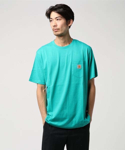 Carhartt WIP（カーハートダブリューアイピー）の「S/S POCKET T-SHIRT（Tシャツ/カットソー・メンズ・ヘザーグレー/ホワイト/カーキ/エメラルド/パープル/ブラック/ネイビー/バーガンディー/オレンジ/ブラウン・MEDIUM/LARGE/SMALL/X-LARGE/X-SMALL/XX-LARGE）」の6枚目の写真