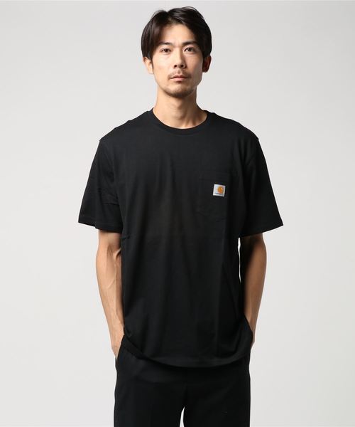Carhartt WIP（カーハートダブリューアイピー）の「S/S POCKET T-SHIRT（Tシャツ/カットソー・メンズ・ヘザーグレー/ホワイト/カーキ/エメラルド/パープル/ブラック/ネイビー/バーガンディー/オレンジ/ブラウン・MEDIUM/LARGE/SMALL/X-LARGE/X-SMALL/XX-LARGE）」の3枚目の写真