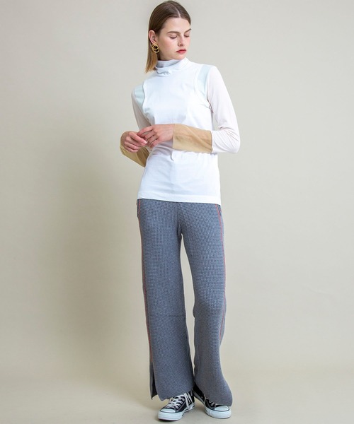 CINOH（チノ）の「【CINOH】STUDIOUS別注　ニットワッフルPT（その他パンツ・レディース・ブラック/グレー・36）」の15枚目の写真